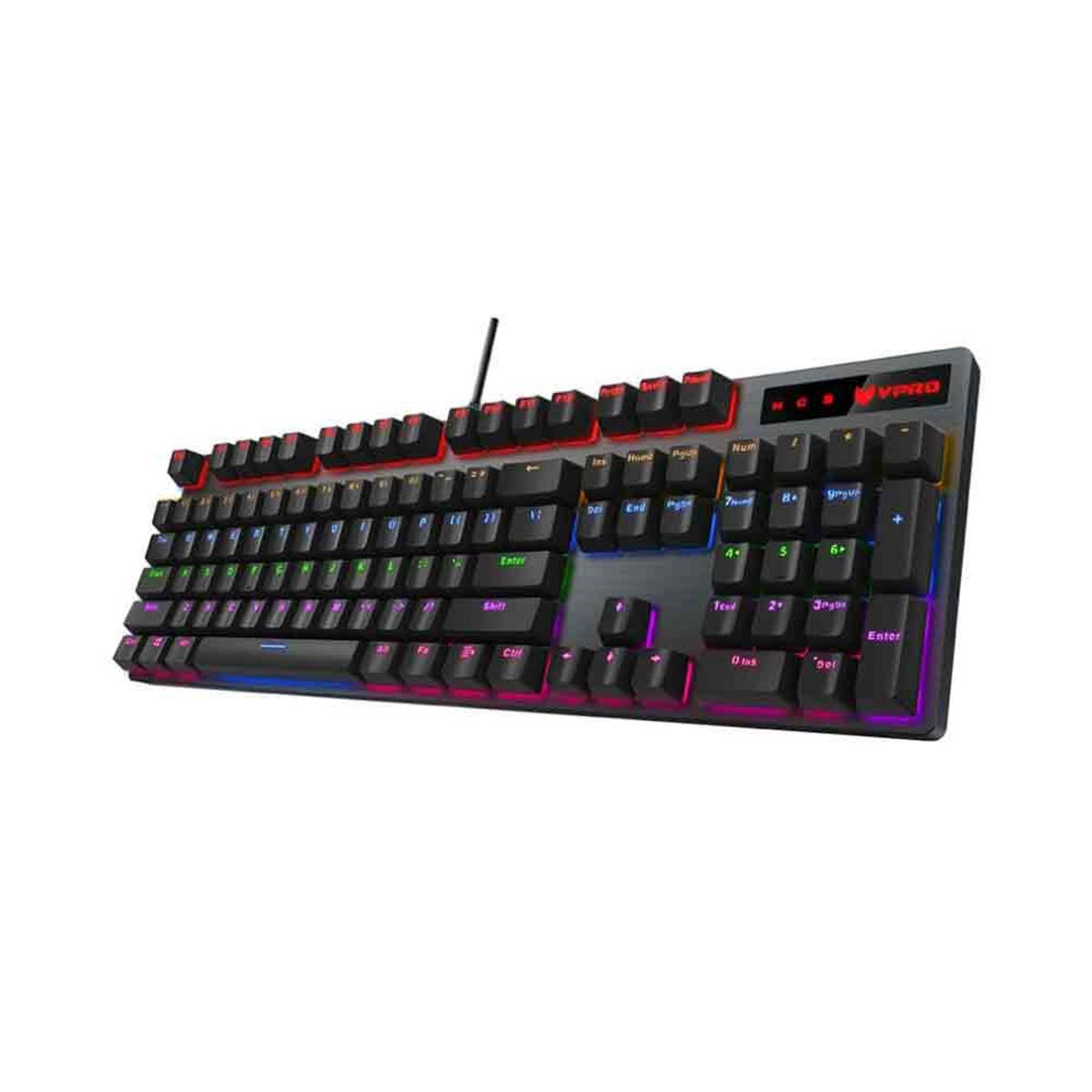 کیبورد گیمینگ با سیم رپو مدل V500RGB