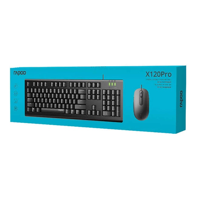 ماوس و کیبورد سیمدار رپو مدل Rapoo X120 Pro